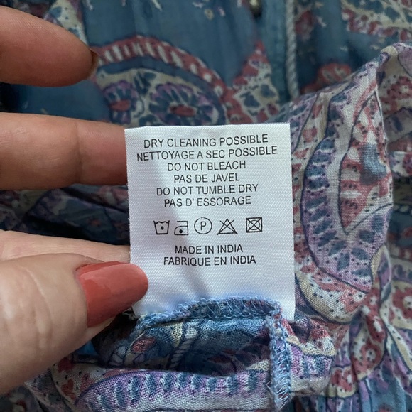 DIAB’LESS Ibiza Paisley women’s baby doll style boho dress, Size M - Picture 7 of 15